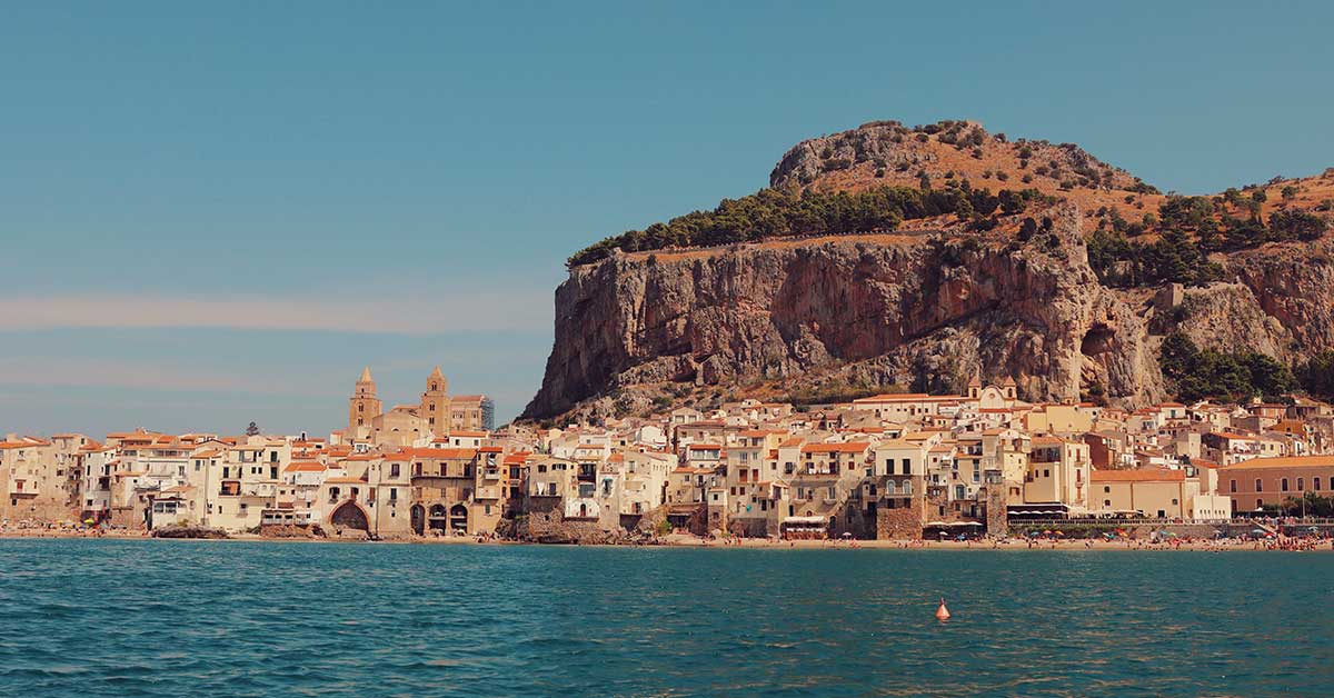 Beach wedding in Sicily Italy – ceremony beside the sea with ancient Greek temples in the background