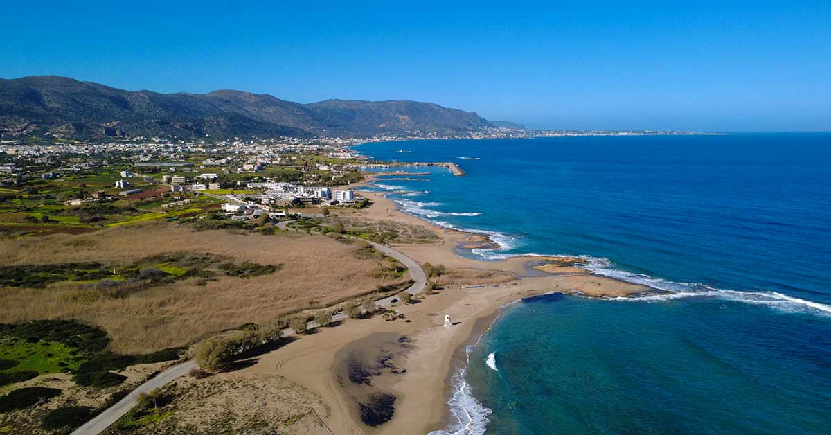 Beach wedding in Crete Greece – ceremony beside turquoise water beach