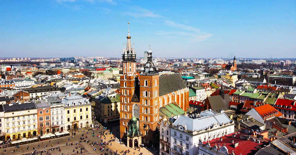 Krakow, Poland, one of the cheapest countries in Europe