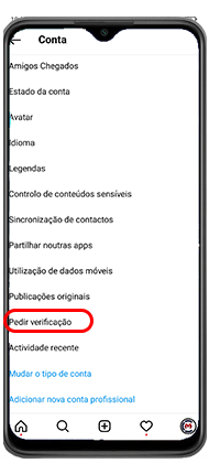 conta verificada no instagram