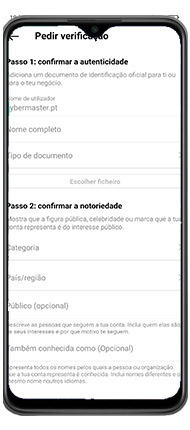 conta verificada no instagram