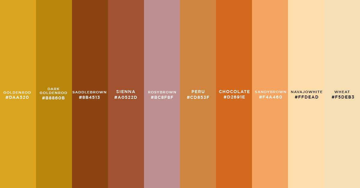 html Color Tablel