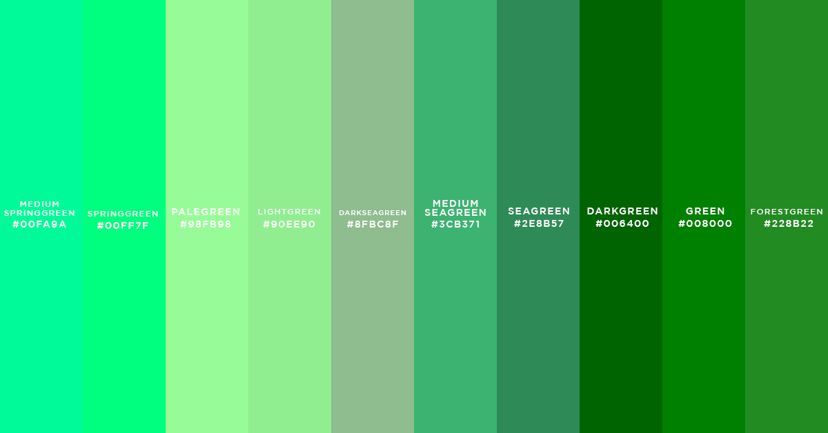 html Color Table
