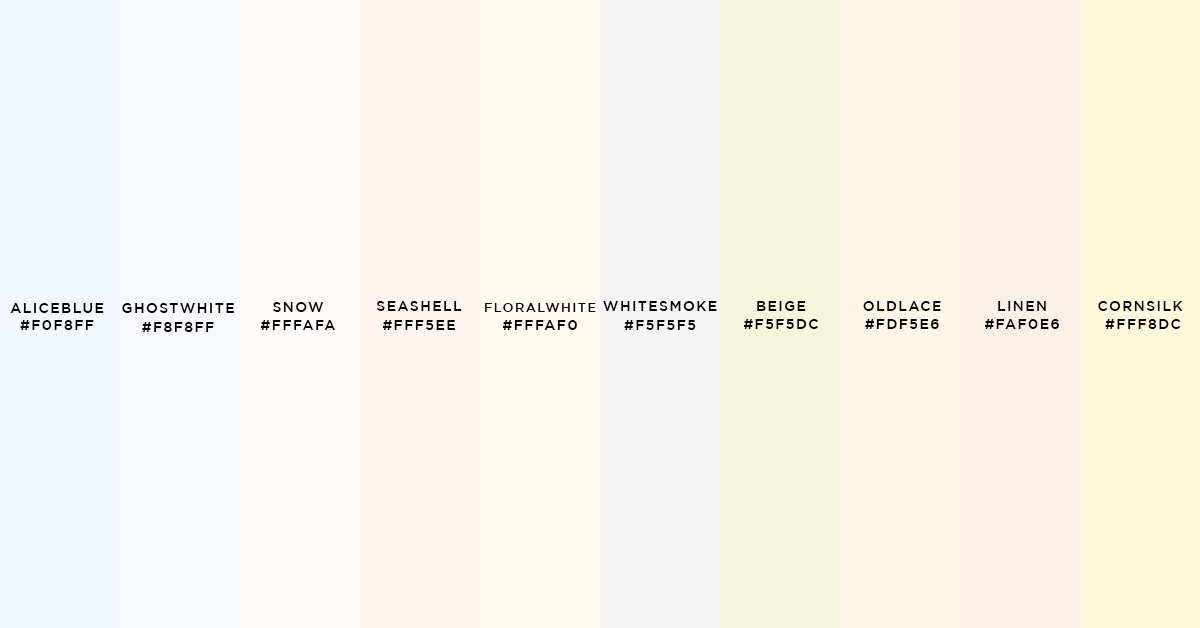 html Color Table