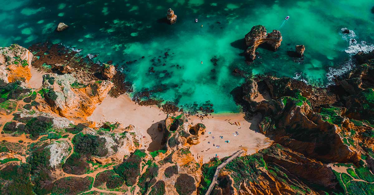 Warm water beaches in Portugal