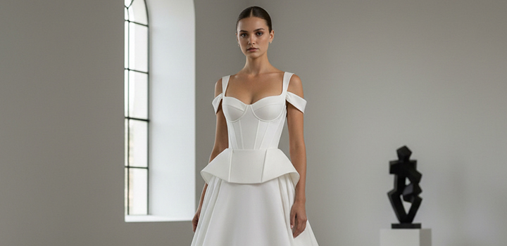 Wedding Dress with Visible Corsetry - Trends 2026