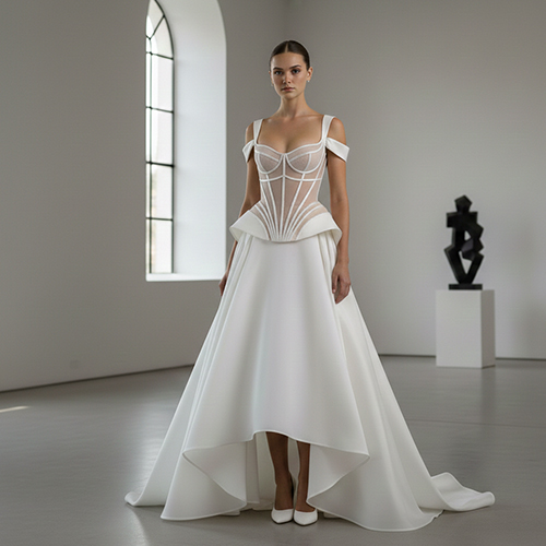 Wedding Dress with Visible Corsetry - Trends 2026