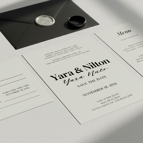 Wedding Stationery Trends 2026 Monochrome Luxury Stationery