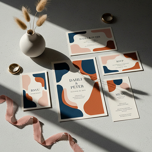 Wedding Stationery Trends 2026 Contemporary Art-Inspired Stationery