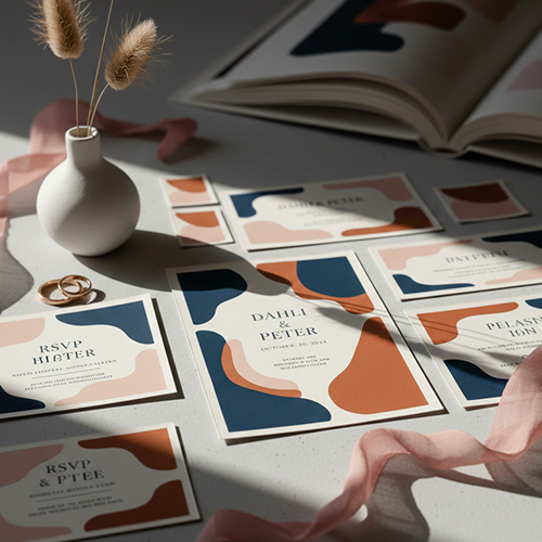 Wedding Stationery Trends 2026 Contemporary Art-Inspired Stationery