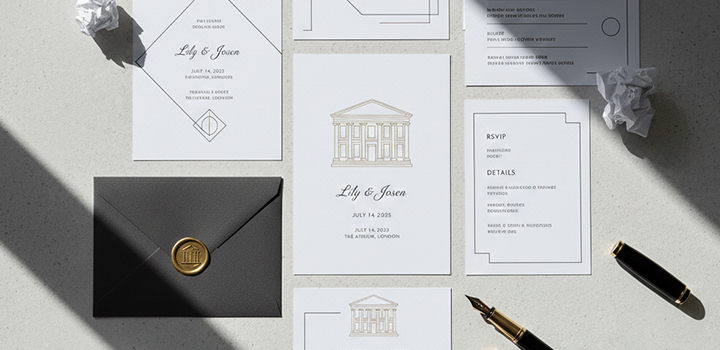 Wedding Stationery Trends 2026 Architectural Clean Design