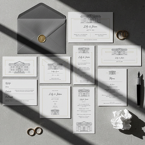 Wedding Stationery Trends 2026 Architectural Clean Design