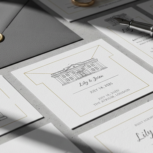 Wedding Stationery Trends 2026 Architectural Clean Design