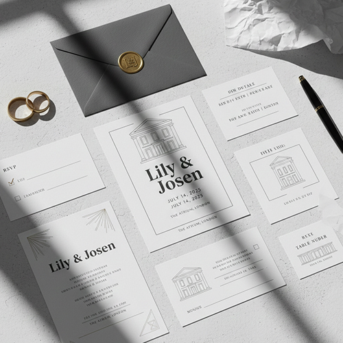 Wedding Stationery Trends 2026 Architectural Clean Design