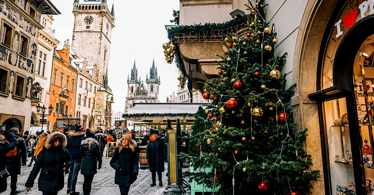 Prague Christmas market winter Czech Republic