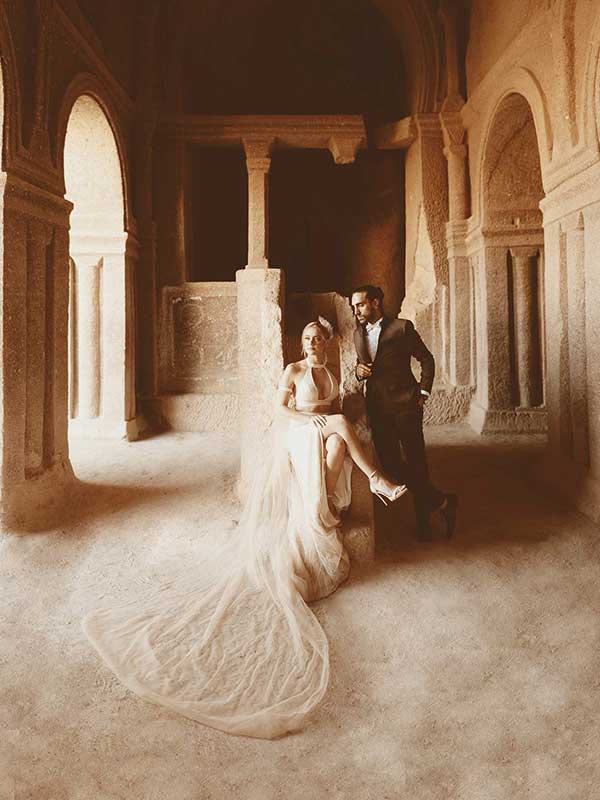 Moment of capturing the bride and groom's photos - wedding films in Portugal