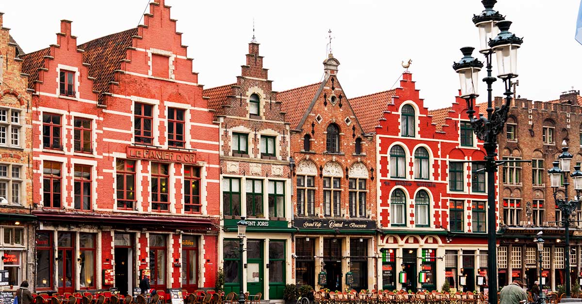 Bruges canais mercado de Natal Bélgica