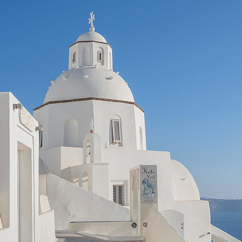Santorini, destinos românticos na europa