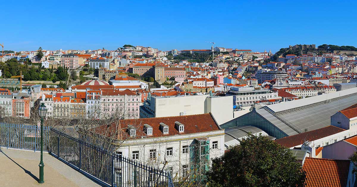 Miradouro de São Pedro de Alcântara, junto ao Bairro Alto