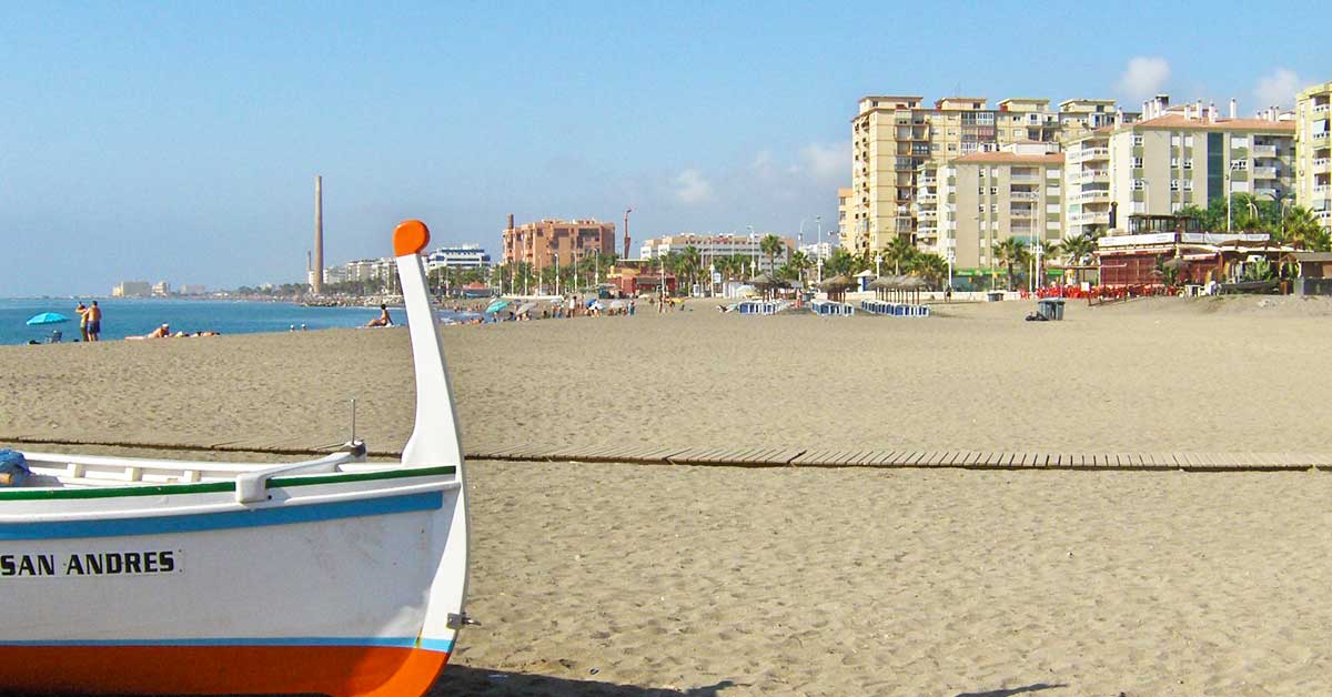 Playa de Huelin desportiva Málaga