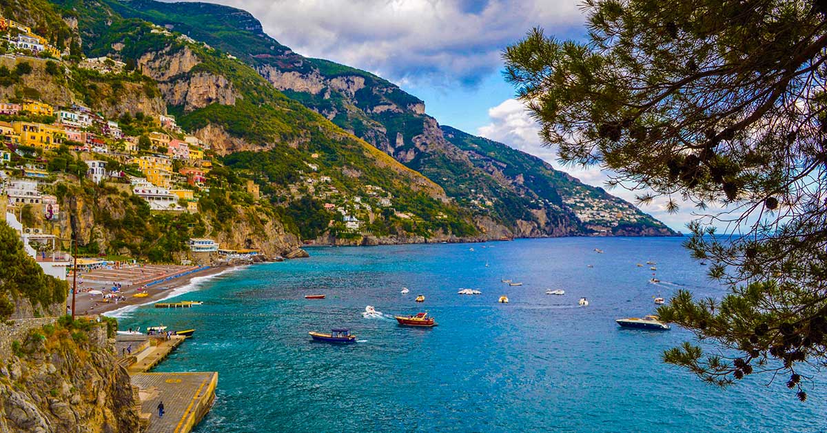 Casamento na Costa Amalfitana Itália – cerimónia com vista para o Mediterrâneo e as aldeias coloridas