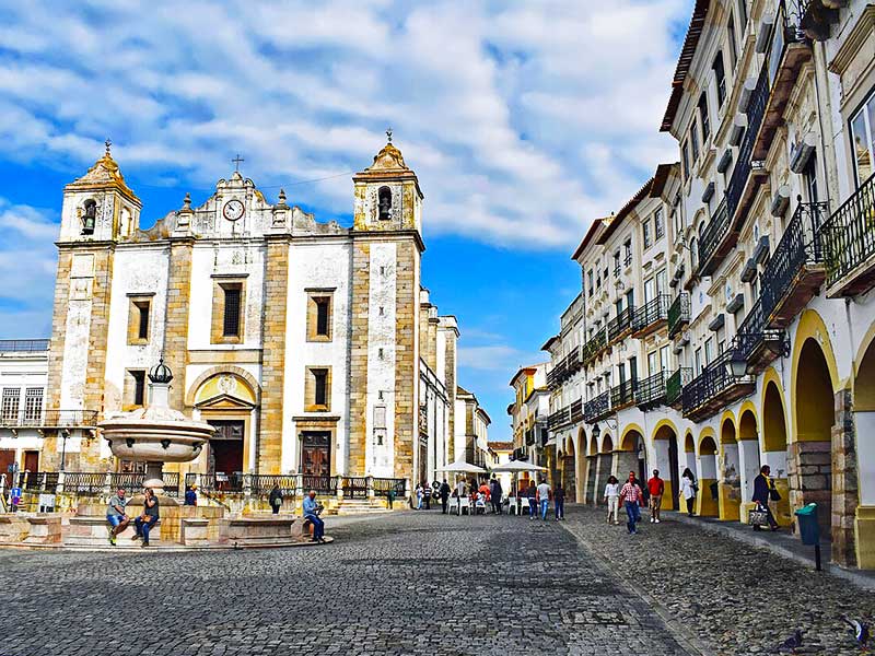 Praça do Giraldo Évora Portugal inverno