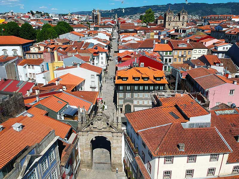 Centro histórico de Braga Portugal inverno