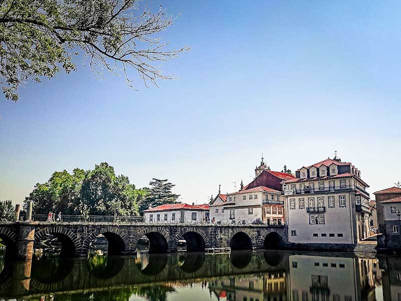 Ponte romana de Trajano Chaves inverno Portugal