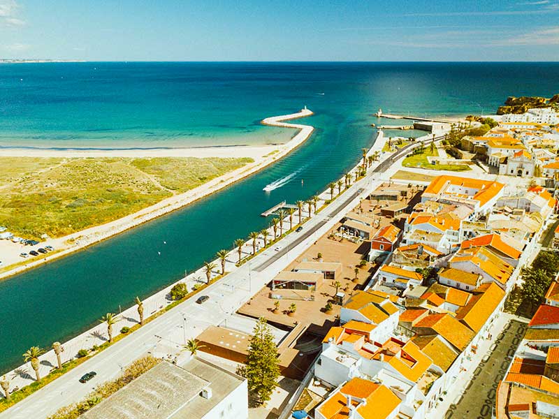 Tavira, Algarve, Portugal no inverno