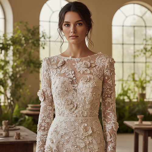 Vestidos de Noiva com Texturas Artesanais – tendências 2026