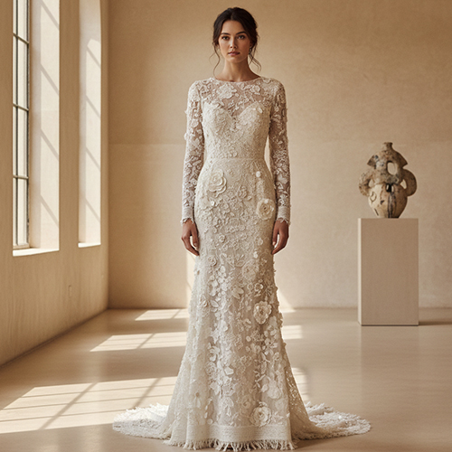 Vestidos de Noiva com Texturas Artesanais – tendências 2026