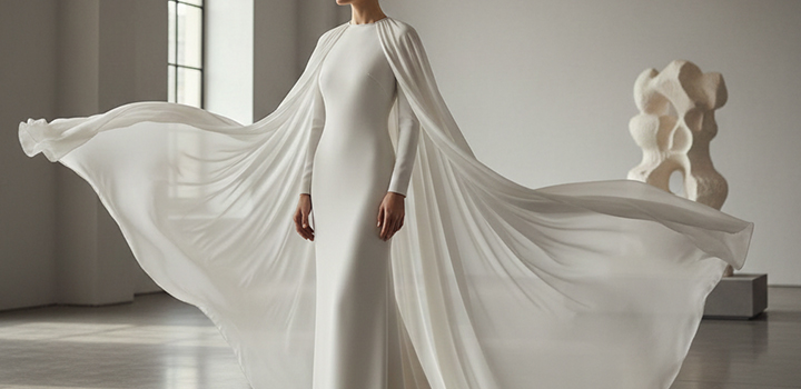 Vestidos de Noiva com Capas e Sobreposições – tendências 2026